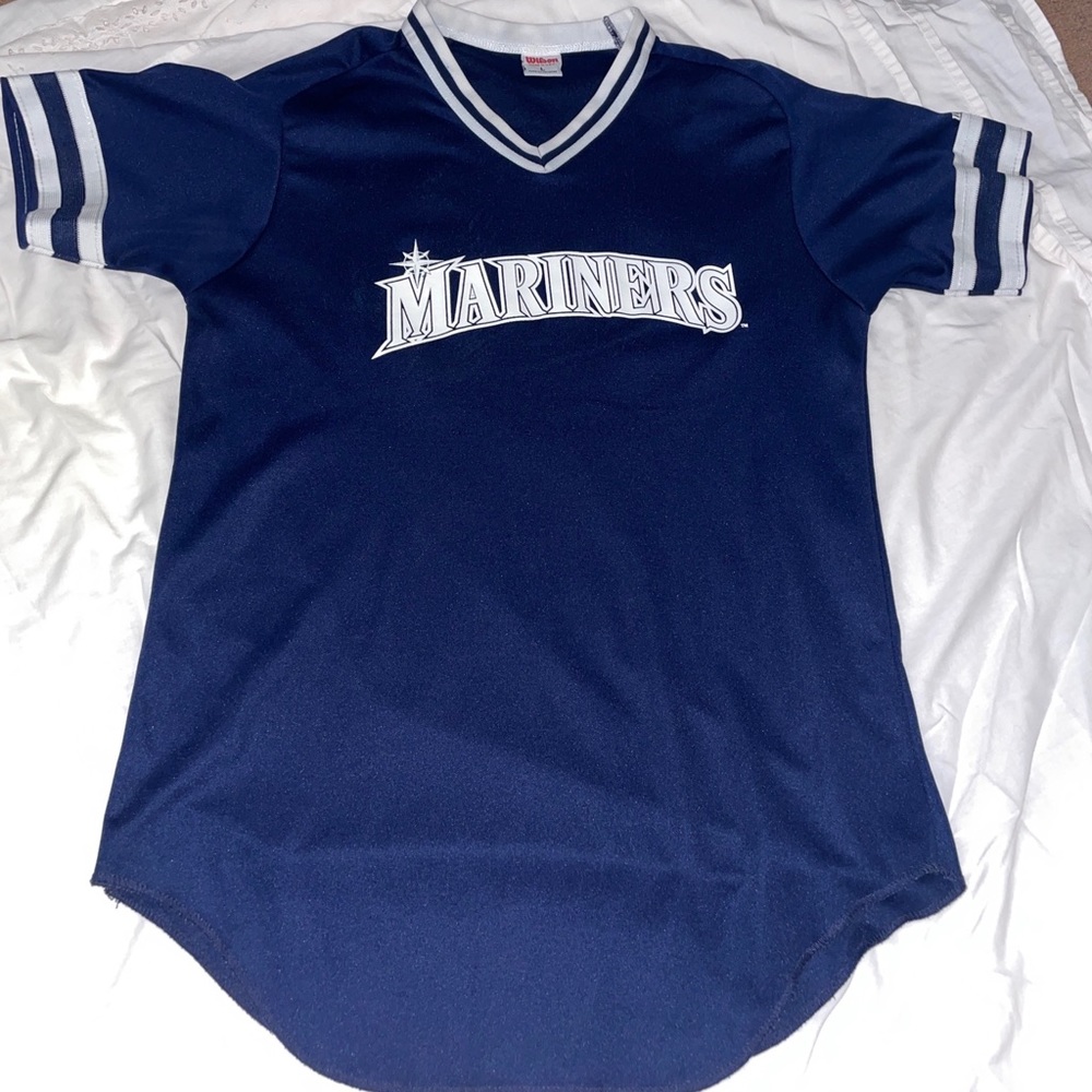 Seattle Mariners Wilson brand Jersey baseball vintage pullover 70s 80s #15 navy